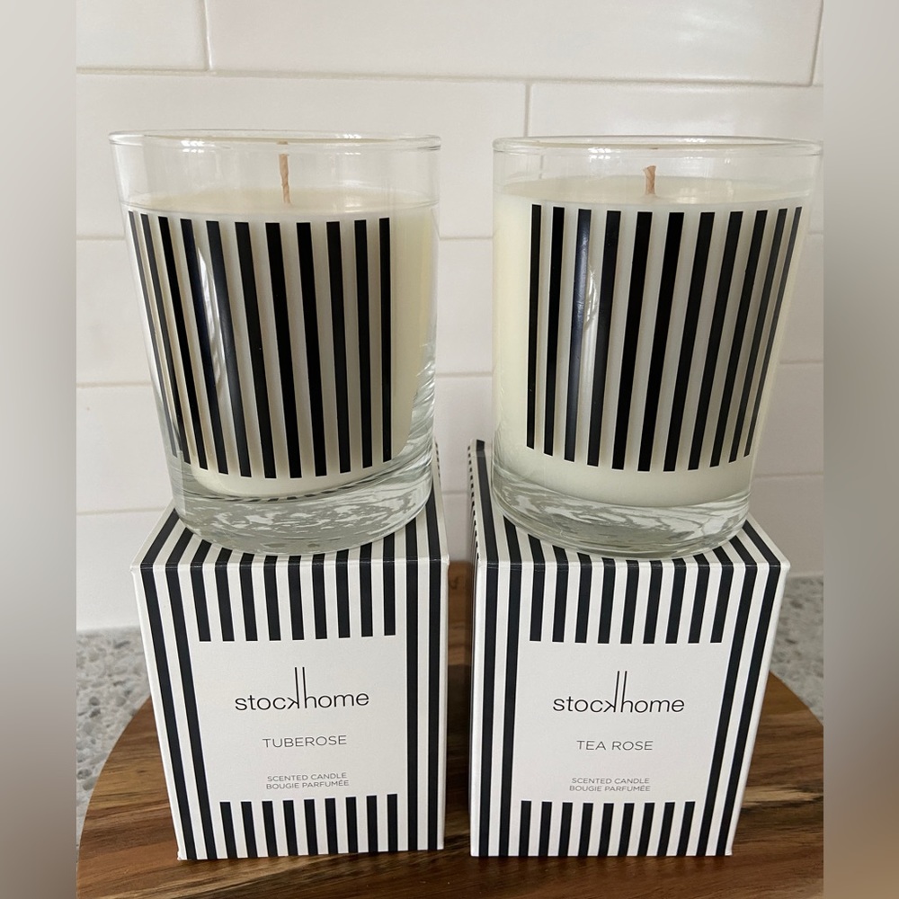 Brand New Stockhome 10oz Candles Tuberrose & Tea Rose. Paraben free